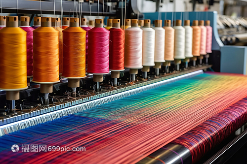 紡織織造中的藝術與技術 工廠機器上彩色紗線的穿線奧秘